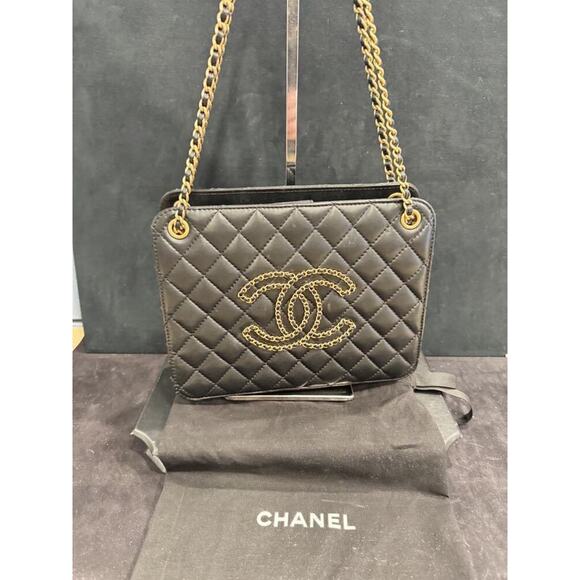 Chanel Calf Quilted Small "Once Upon a Time" Chain Accordion Tote Bag LS339721 - Picture 1 of 16